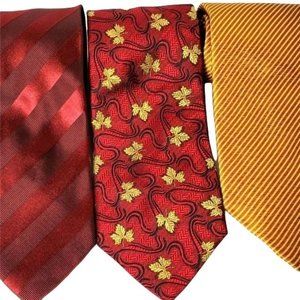 TIE BUNDLE 3PC RED & GOLD